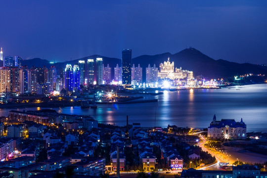 星海黑石礁夜景