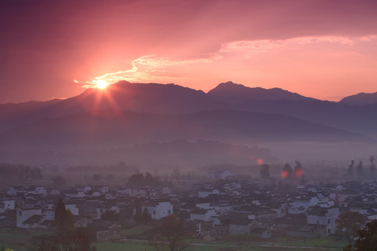 乡村日出