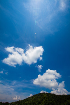 安顶山的天空 浙江 杭州 富阳