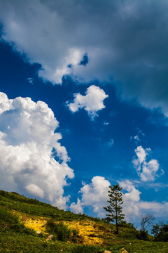 安顶山的天空 浙江 杭州 富阳