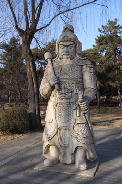 古代武将石像