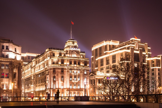 上海外滩古建筑 夜景