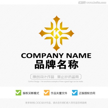 K字母LOGO标志设计