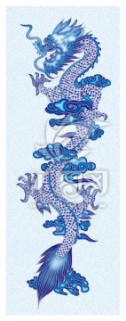 青花龍素材