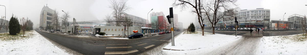 北京交通大学东区雪景360全景