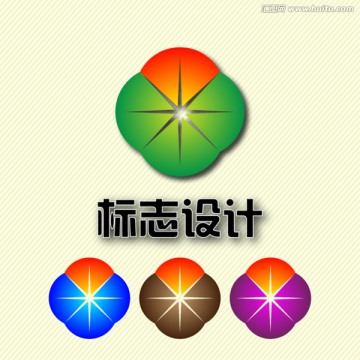 原創(chuàng)標志設計 綠葉 陽光
