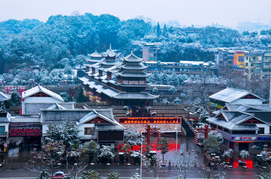 恩施风雨桥凤凰山高清雪景