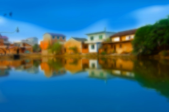 風景畫 朦朧水鄉(xiāng)