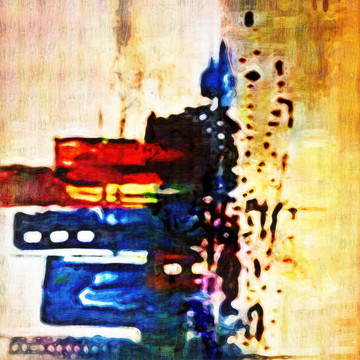 抽象油畫