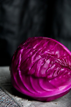 紫甘蓝静物摄影