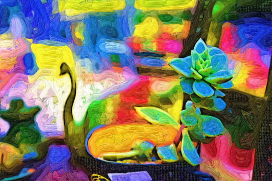 花卉 抽象画