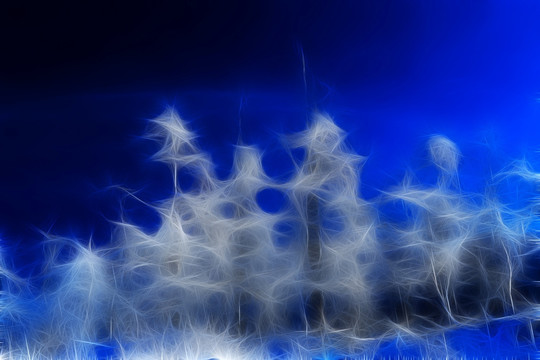電腦畫 夢(mèng)幻雪林
