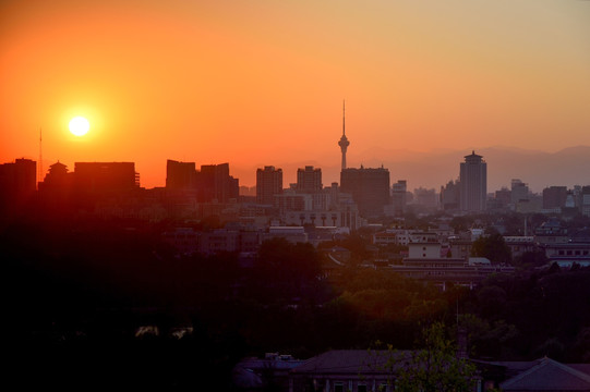 夕阳城市