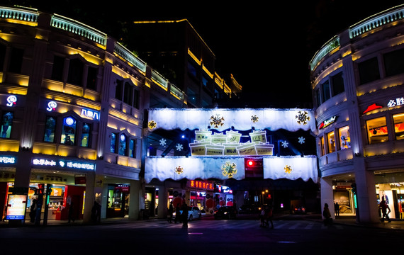 厦门中华城夜景 中山路步行