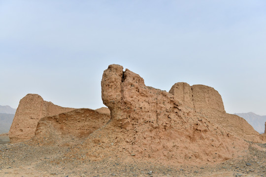 苏巴什古城墙