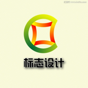 原創(chuàng)標志銅錢標志 金融標志設(shè)計