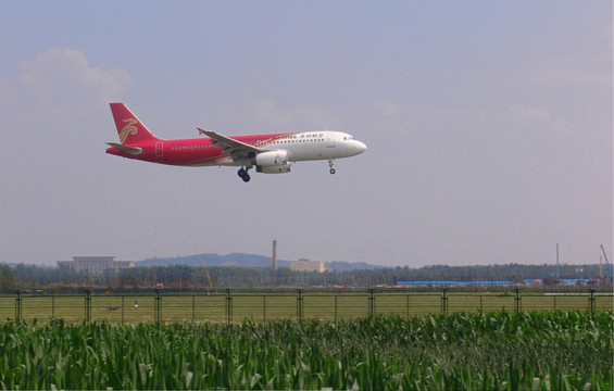 深圳航空空客A320降落