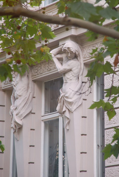 柏林建筑 门窗雕塑装饰