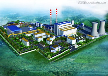電廠效果圖（分層）