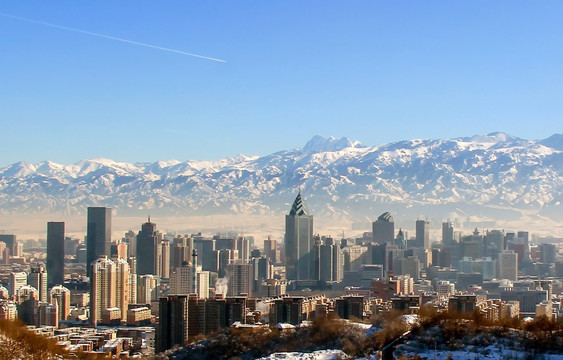 乌鲁木齐市雪后美景