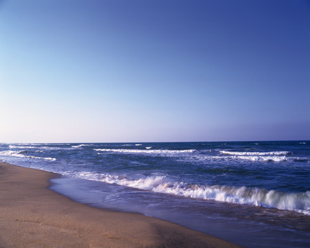沙滩 海浪