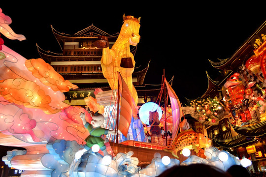 元宵节灯会 上海 城隍庙