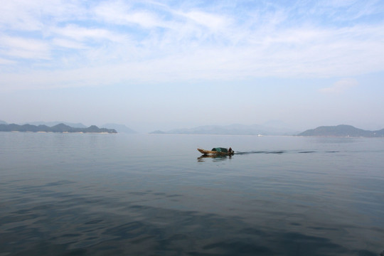 渔船 千岛湖