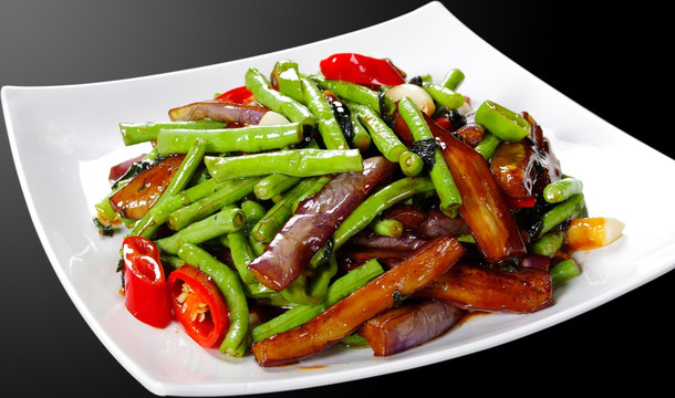 子蘇豆角炒茄子