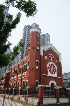 天津天主教堂竖版