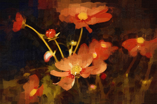 油畫 花卉