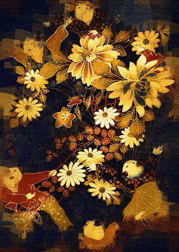 油畫(huà) 花卉