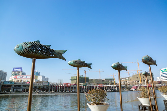 城市雕塑 景观鱼