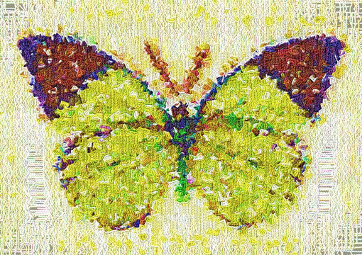 蝴蝶 油画 抽象画