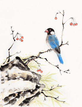 原創(chuàng) 國(guó)畫 紅果