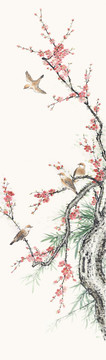 原創(chuàng) 四條屏之三 國(guó)畫(huà)