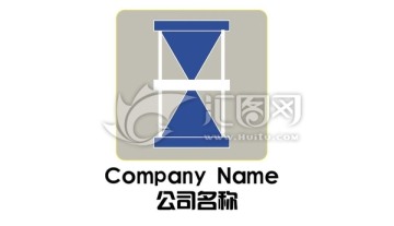 H字母沙漏logo