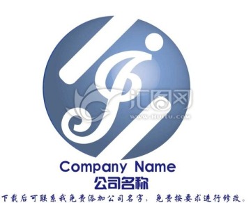 J字母变形Logo