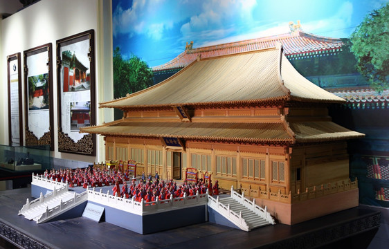 北京孔庙大成殿祭孔模型