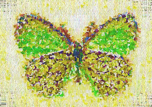 欧美抽象装饰油画 蝴蝶