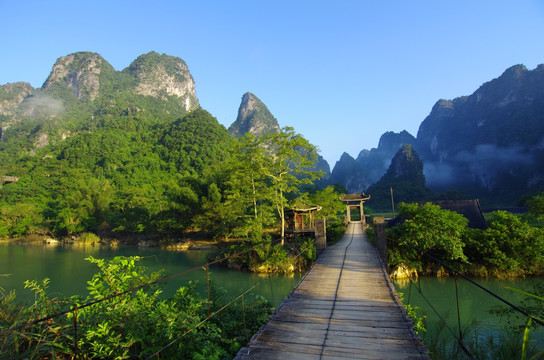 山水 黑水河风景