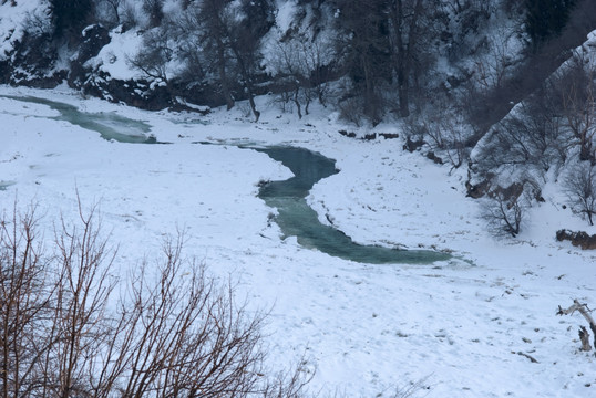 冬季天的河流