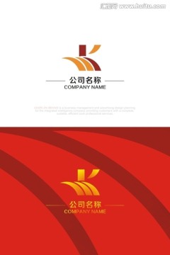 字母K和M組合標志設計
