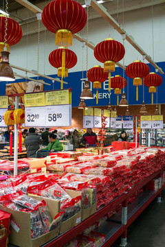 超市食品区 包装食品区