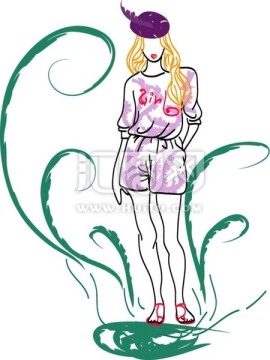 手繪女孩 服裝