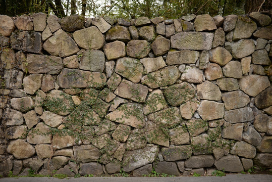 石头块墙