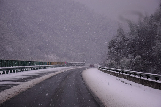 雪天高速公路