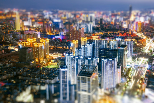 城市夜景 昆明夜景 现代都市