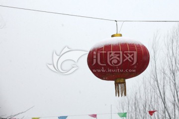 雪中灯笼