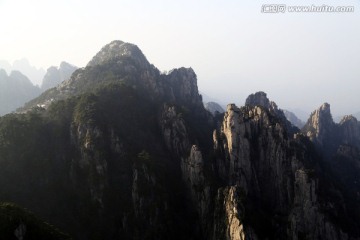 黃山始信峰觀光平臺景