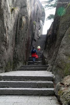 黄山登山台阶
